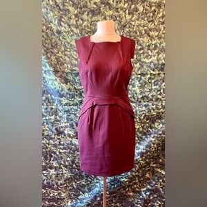 NWOT Jennifer Lopez burgundy dress